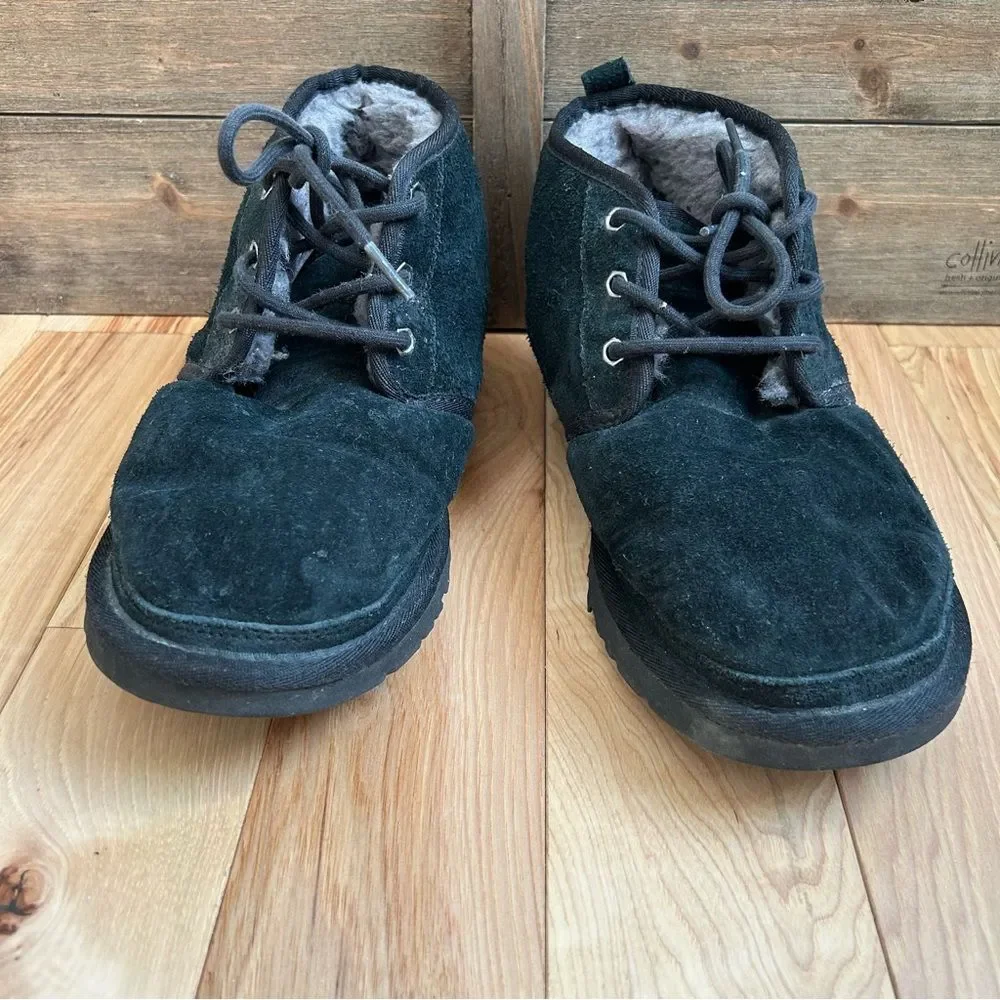 UGG Neumel Chukka Boot Black Suede Boots Men’s Sz 8